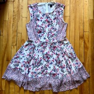 French Connection Floaty Flouncy Floral Dress Sz 10